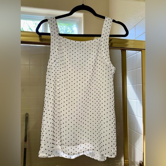Nordstrom Rack Polka Dot Fitted Sleeveless Tank Top - Picture 3 of 3